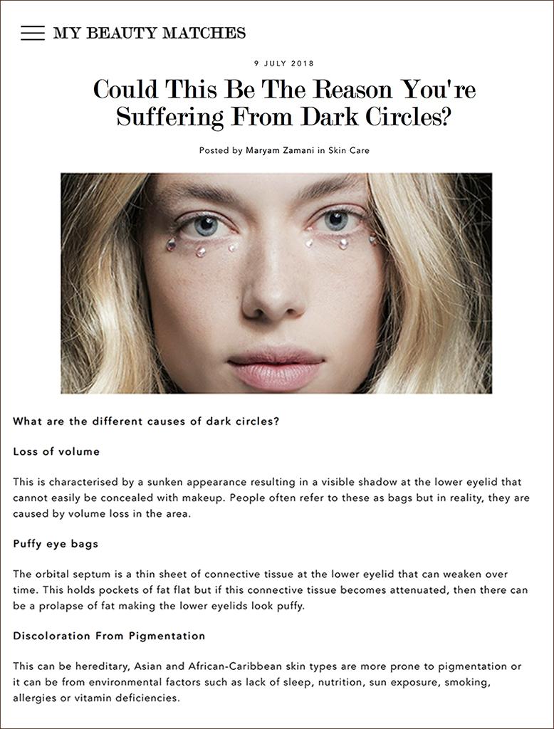 Understanding and diminishing dark circles